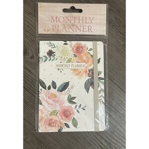Floral Monthly Planner Notebook w/ Elastic Band | Undated | 4.13 x 5.65 in